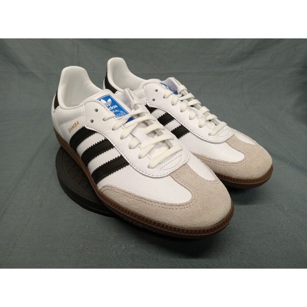 Adidas Samba OG C Sneakers Leather Black White Gum Kids Size 11K NEW NO BOX! - Picture 3 of 11